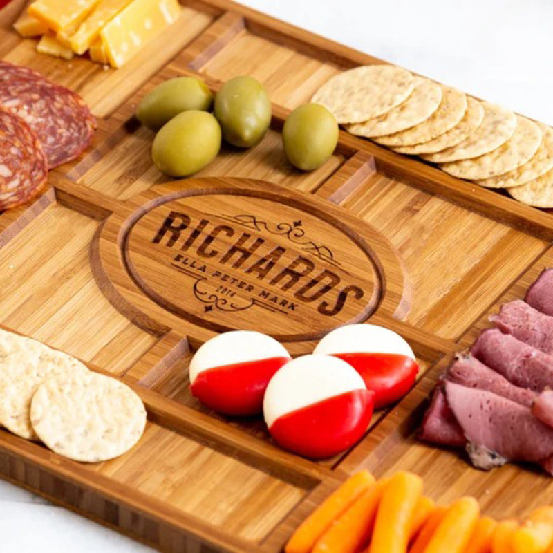 Personalized Wooden Charcuterie Board and Beer Flights Tray