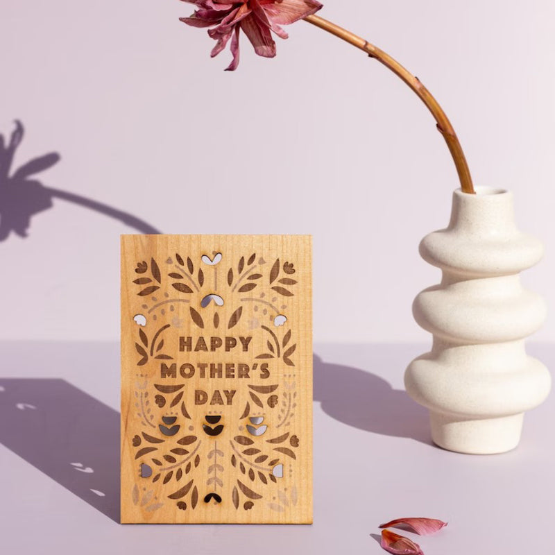 Happy Mother's Day Wooden Card