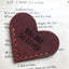 Personalized Premium Leather Heart Bookmark