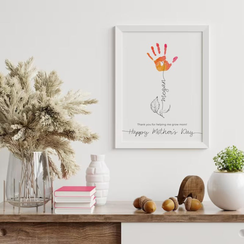 Thank You For Helping Us Grow Handprint Sign - Mother's Day Gift