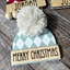 Personalized Wooden Christmas Beanie Ornament