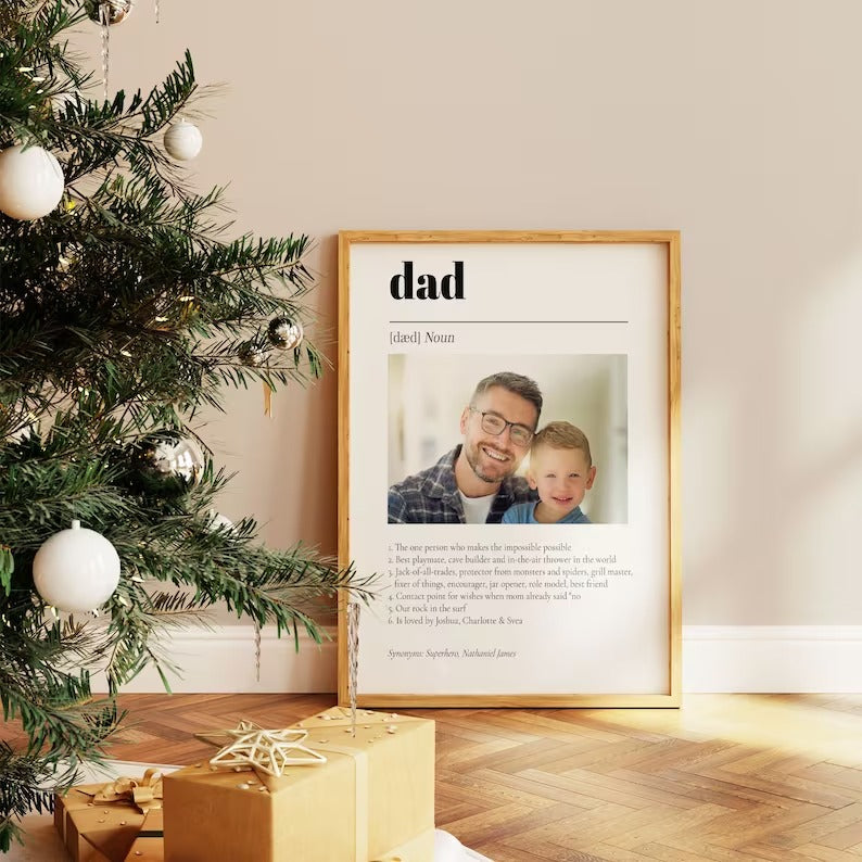 Dad Definition Frame - Custom Gift For Dad With Photo
