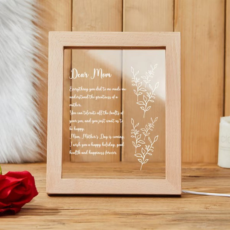 Personalized Hand-Written Letter Night Light - Gift For Mom