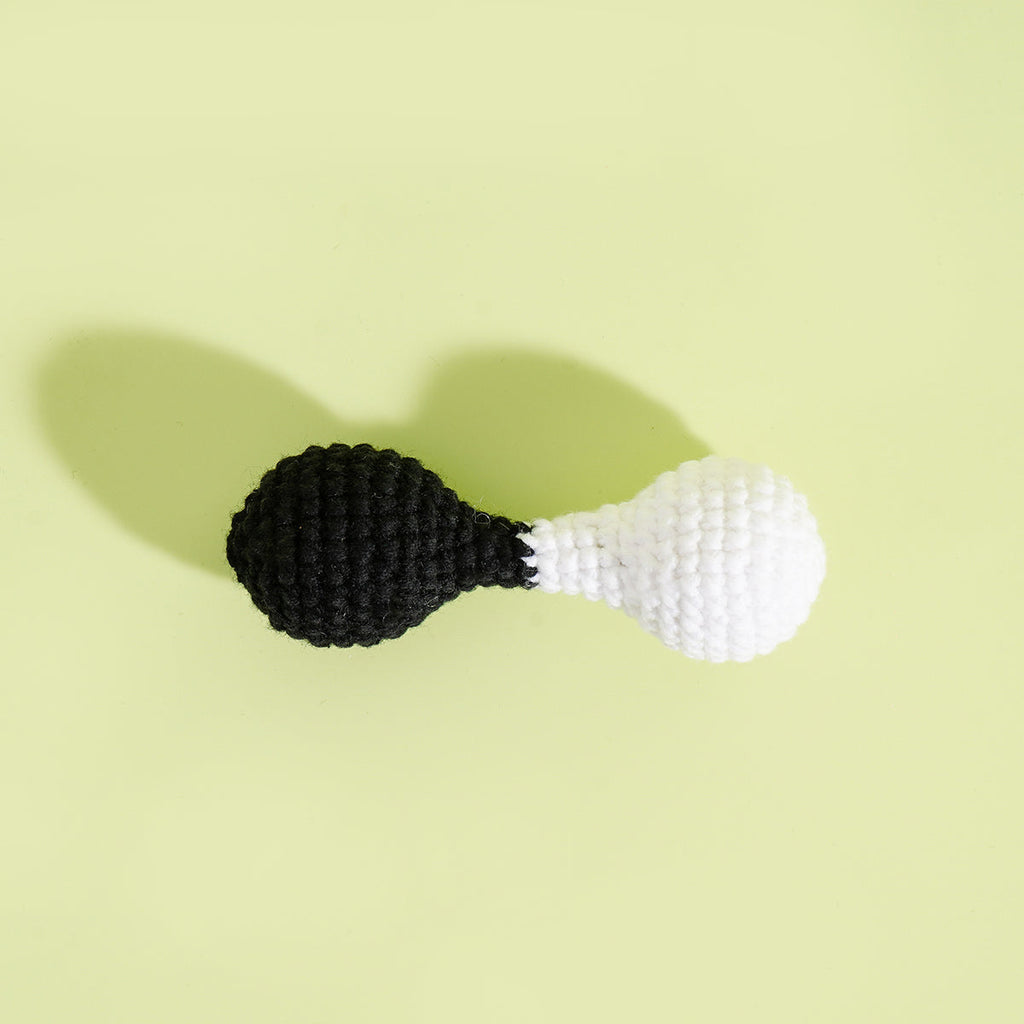 Crochet baby rattle with bell
