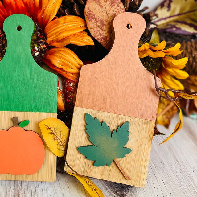 Personalized Tiered Tray Set, Mini Cutting Board, Thanksgiving Decor