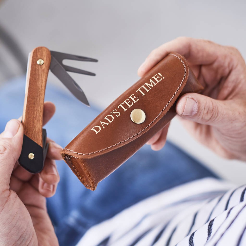 leather holder, golf tool
