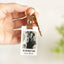 Personalized Leather Photo Memory Keyring - Handmade Gift For Dad