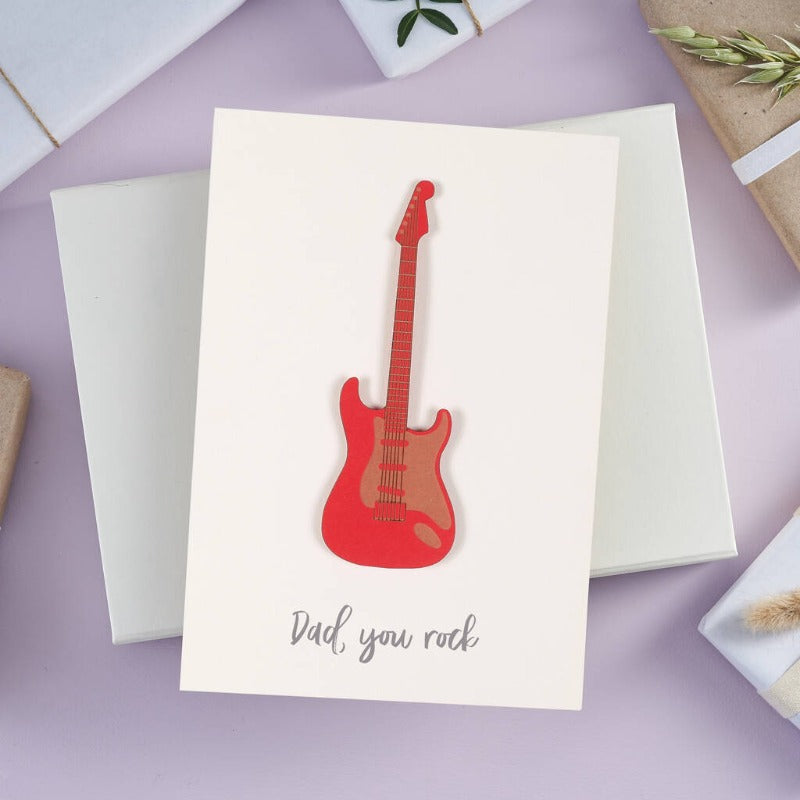 Personalized Guitar Card For Dad - Father's Day Gift Card