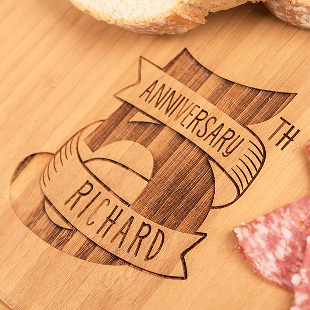 Personalized Guitar Chopping Board - Wedding/5th Anniversary Gift