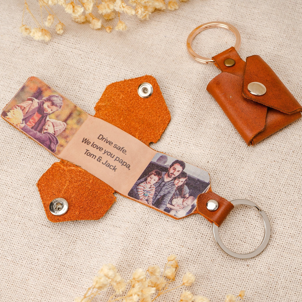 OXYEFEI Personalized Keychain, Sublimation Keychain Custom Picture/Name  Souvenir Keyring for Father and Mother